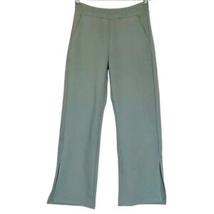Courtside Fleece Side Slit Organic Sweatpants Sage Green Women’s L